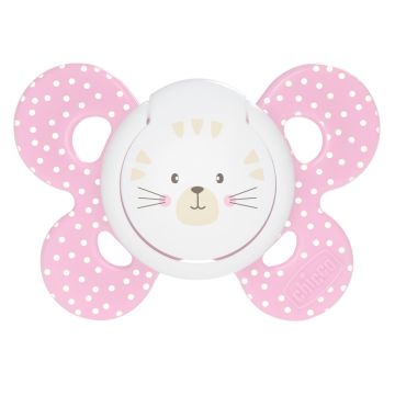 Chicco залъгалка физио комфорт силикон 6-12M момиче х1 бр