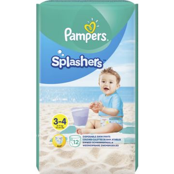 Пелени Pampers Splashers Бански гащички Размер 3-4 Mini 12 бр