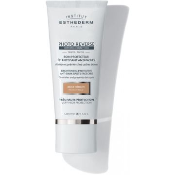 Esthederm Photo Reverse Слънцезащитен оцветен крем за кожа с пигментации с тъмен нюанс 50 мл