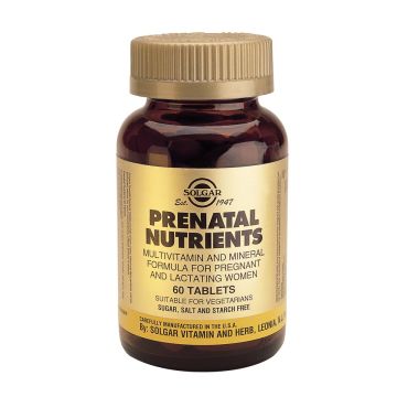 Solgar Prenatal Nutrients Нутриенти за бременни x60 таблетки