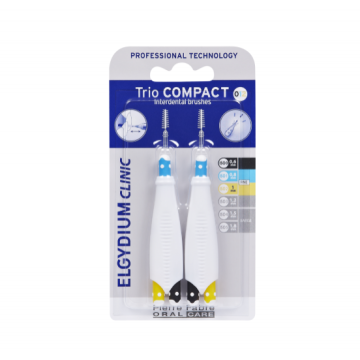Elgydium Trio Compact интердентални четки трио микс тесни междузъбни пространства 