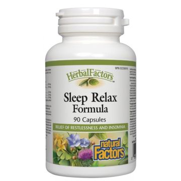 Natural Factors Sleep Relax Formula при безсъние и безпокойствo 325 мг х 90 капсули