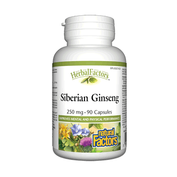 Natural Factors Siberian Ginseng Сибирски женшен за енергия и тонус 250 мг х 90 капсули
