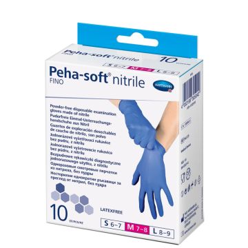 Hartmann Peha-soft Nitrile Fino Еднократни нитрилни ръкавици без латекс и талк Размер M х 10 бр 