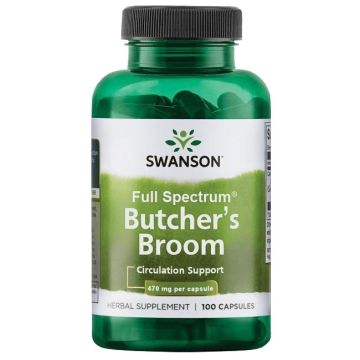 Swanson Full Spectrum Butcher's Broom Самодивски чемшир 470 мг 100 капсули