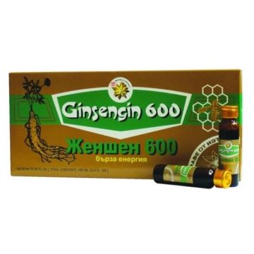 Женшен 600 за бърза енергия флакони 10 мл x 10 бр 