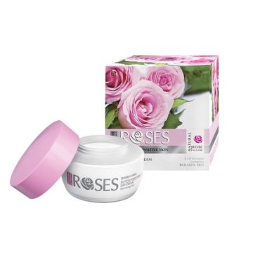 Nature of Agiva Roses Дневен крем за суха и чувствителна кожа с розова вода 50 мл