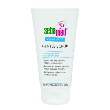 Sebamed Clear Face Gentle Scrub Анти акне нежен скраб за лице за мазна и акнеична кожа 150 мл