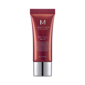 Missha М Perfect Cover BB крем за лице с перфектно покритие SPF42 PA+++ Light Biege 21 20 мл