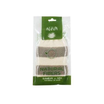 Agiva Massage Ръкавица за баня от бамбук и лен
