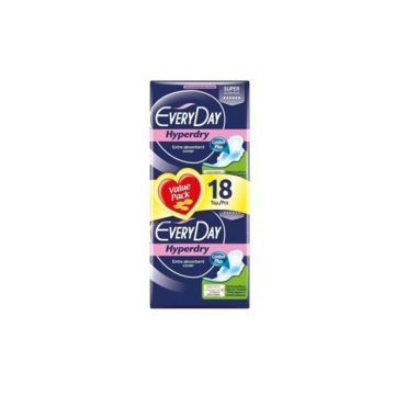 Everyday Hyperdry Super Ultra Plus Дамски превръзки х18 бр 