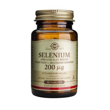 Solgar Selenium Селен за щитовидната жлеза 200 мкг x50 капсули