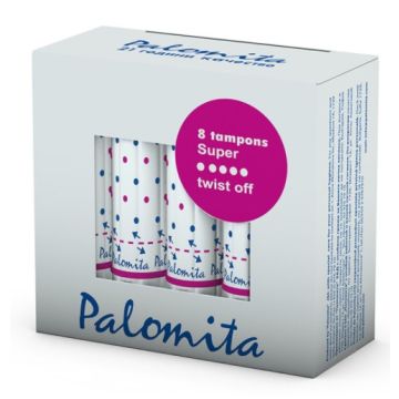 Palomita Super Twist Off Дамски тампони Размер Супер 8 бр