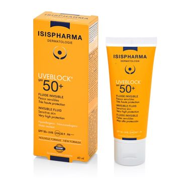 Uveblock Invisible Fluid Слънцезащитен флуид за лице SPF 50+ 40 мл Isis Pharma