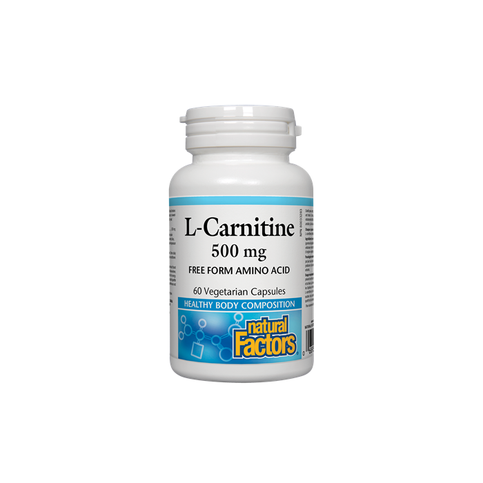 Natural Factors L-Carnitine увеличава физическата и умствената енергия 500 мг х 60 капсули ▷ Galen
