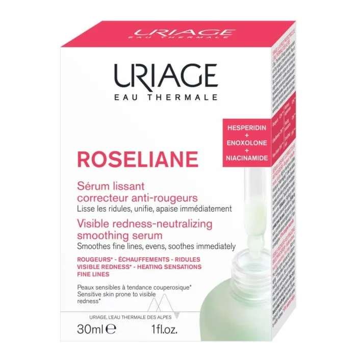 Uriage Roseliane Изглаждащ серум за лице нутрализиращ зачервяването 30 мл