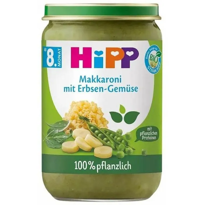 Hipp Био Пюре Яхния от макарони с грах 8М+ 220 г