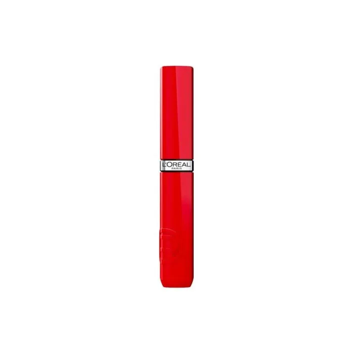 L’Oreal Infaillible Laque Resistance Течно червило за устни с гланцов блясък, нюанс 410 Rouge Poppy