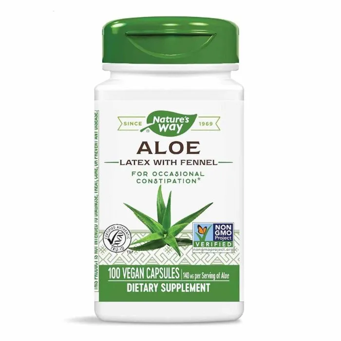 Nature's Way Aloe with Fennel Алое с копър за здрав стомашно-чревен тракт и имунна система 140 мг х100 капсули