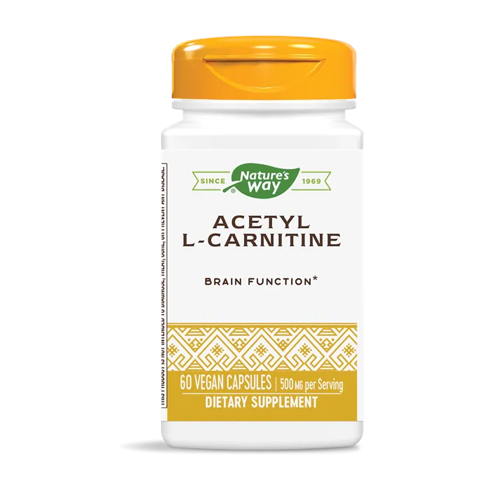 nature's way l-carnitine 500 mg Nature's Way Acetyl L-Carnitine за здрава нервна система и подобряване на  физическата издръжливост 500 мг х 60 V капсули ▷ Galen