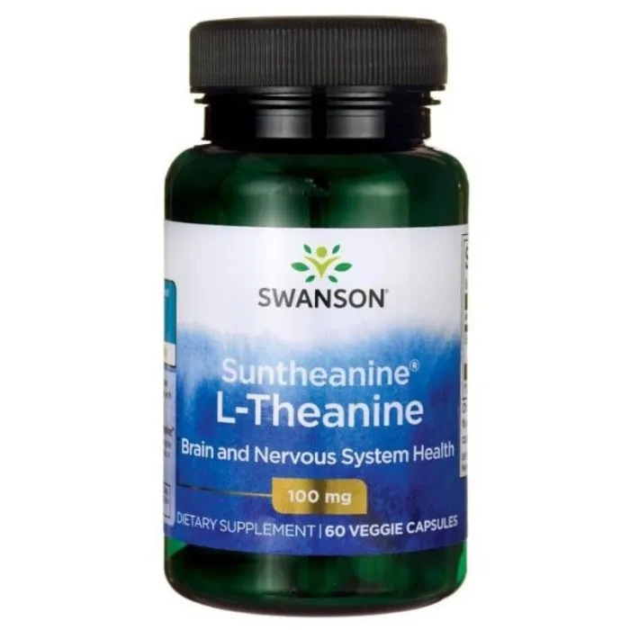 Swanson Suntheanine L-Theanine Сантеанин Л-теанин за здрав сън х60 капсули