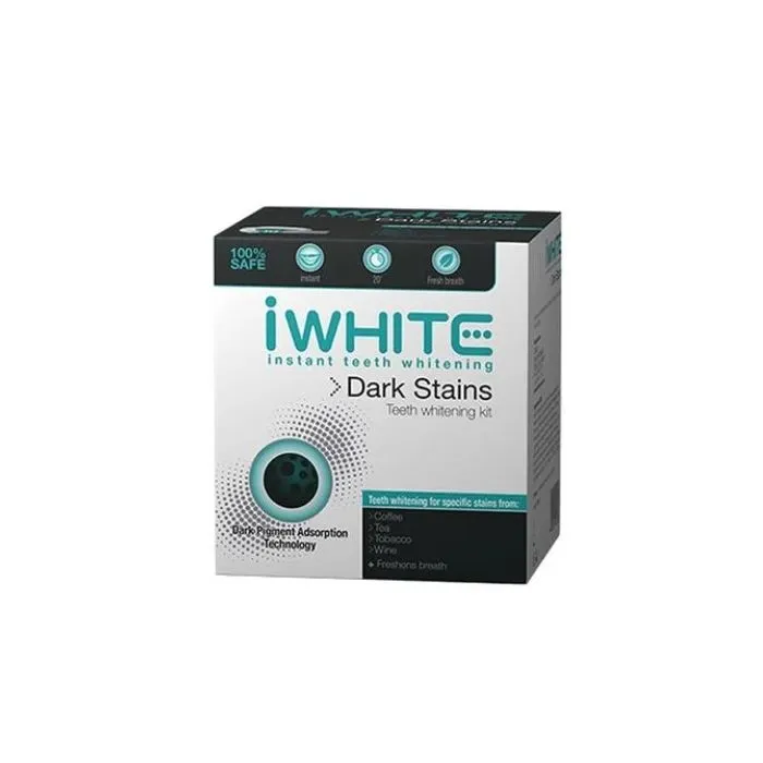 iWhite Instant Dark Stains  Гел-шини за незабавно избелване на зъбите с активен въглен 10 бр Комплект