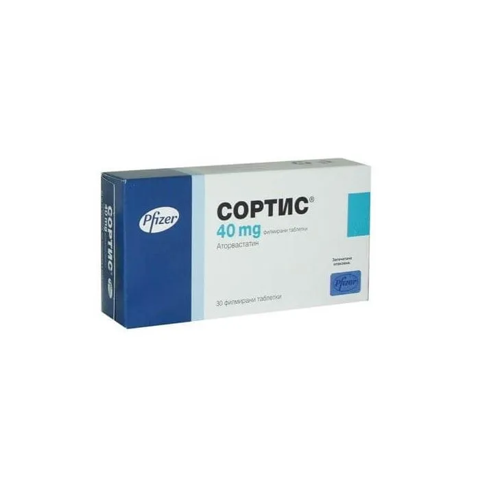 Сортис 40 мг х 30 таблетки Pfizer