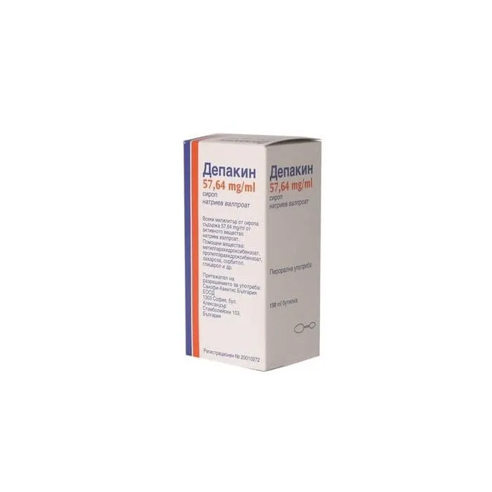 Депакин сироп 57.64 мг/мл х 150 мл Sanofi