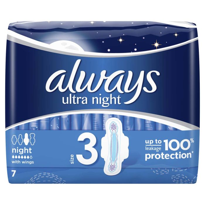 Always Ultra Night Дамски нощни превръзки х7 бр