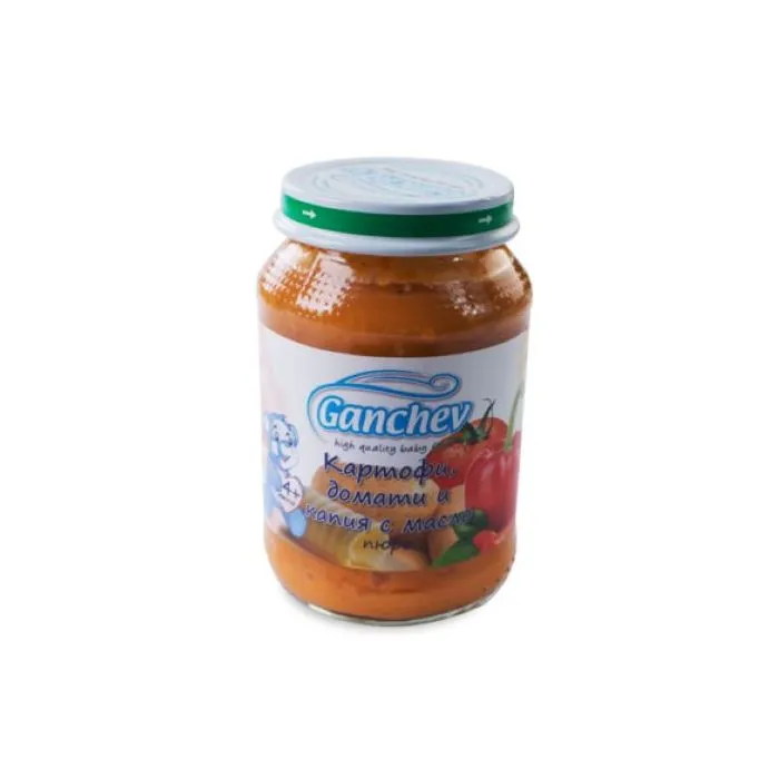 Ganchev Пюре картофи, домати и капия с масло 4М+ 190 гр