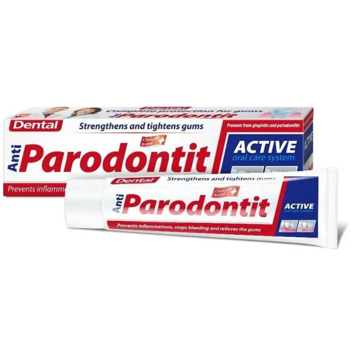 Dental Anti-Parodontit Active Профилактична паста за зъби със стягащ и успокояващ венците ефект 100 мл