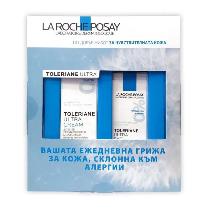 La Roche-Posay Toleriane Ultra Крем за алергична и свръхчувствителна кожа 40 мл + La Roche-Posay Toleriane Ultra Крем за околоочен контур 20 мл Комплект