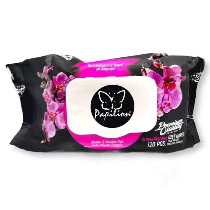 Papilion Aroma Therapy Мокри кърпи с капак x120 бр