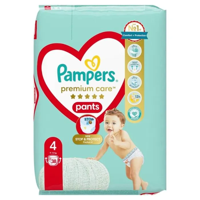 Пелени - гащички Pampers Premium Care Pants Размер 4 38 бр