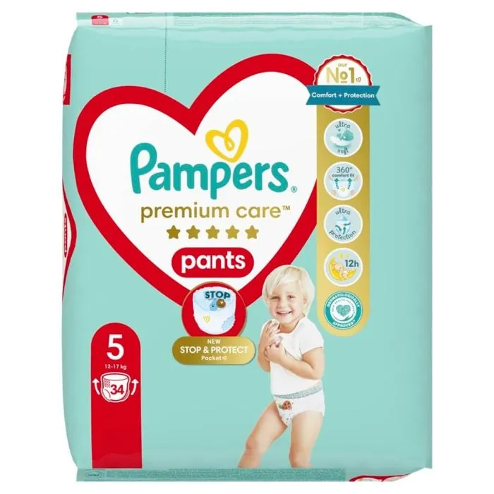 Пелени - гащички Pampers Premium Care Pants Размер 5 34 бр