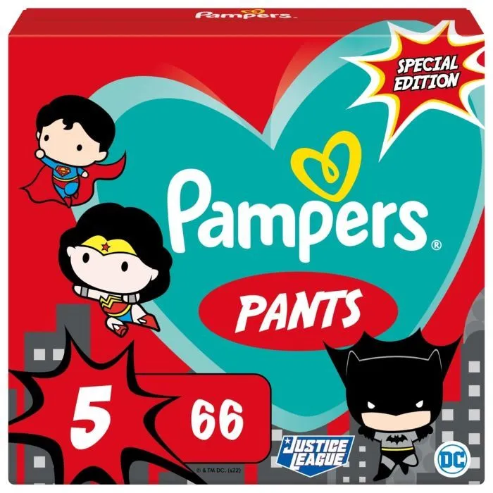 Пелени-гащички Pampers Pants Special Edition Warner Bros Размер 5 S 66 бр Procter & Gamble