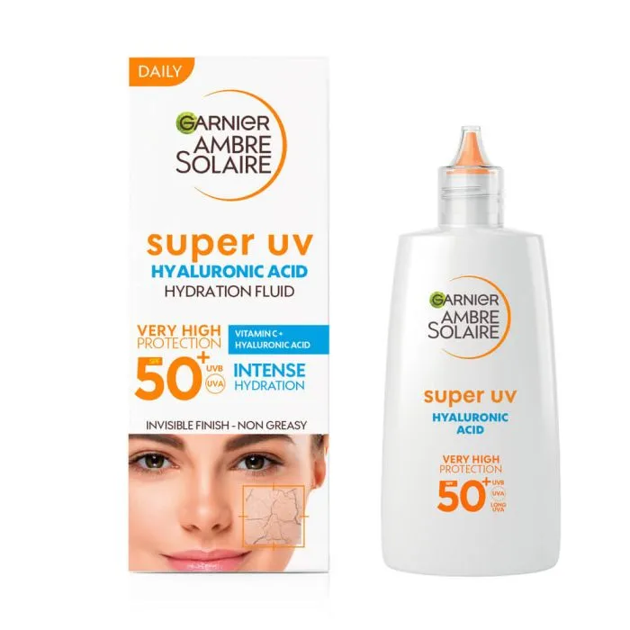 Garnier Ambre Solaire Sensitive Слънцезащитен флуид за лице SPF50+ 40 мл