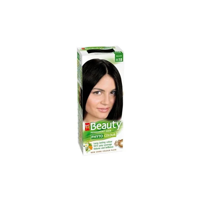 MM Beauty Phyto Colour Трайна фито боя за коса, М18 Черен