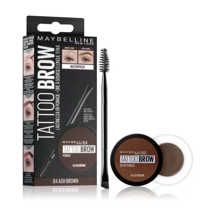 Maybelline Tattoo Brow Водоустойчива помада за вежди 04 Ash Brown