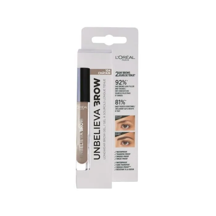 L’Oreal Unbelieva Brow Дълготраен гел за вежди 104 Chatan