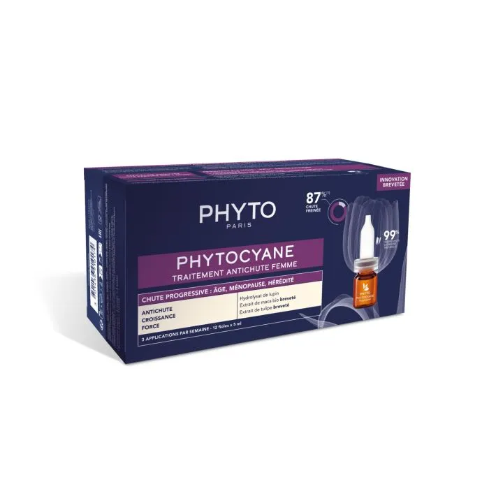 Phyto Phytocyane Tерапия против прогресивен косопад при жени 12 ампули х 5 мл