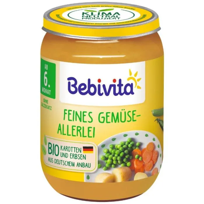 Bebivita Био пюре зеленчуци микс 6М 190 гр