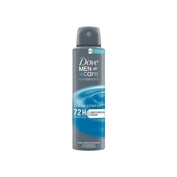 Dove Men+Care Advanced Clean Comfort Дезодорант спрей против изпотяване за мъже 150 мл