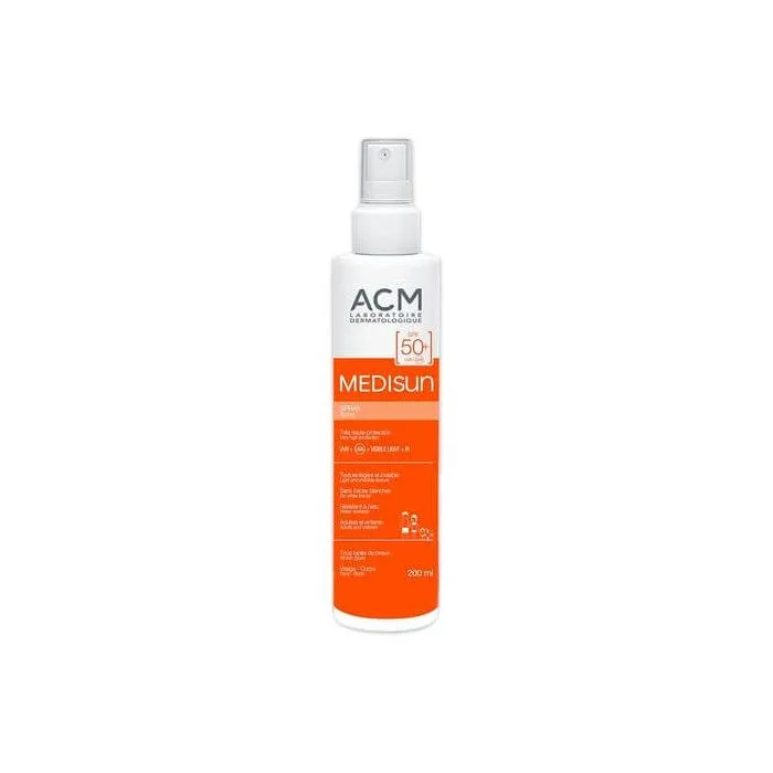 Medisun SPF50+ Слънцезащитен спрей за лице и тяло без цвят за всеки тип кожа 200 мл