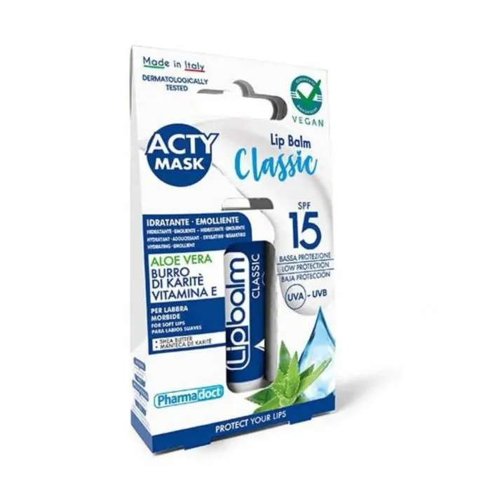 Pharmadoct Acty Mask Classic Балсам за устни SPF15 Алое вера 5.7 ml