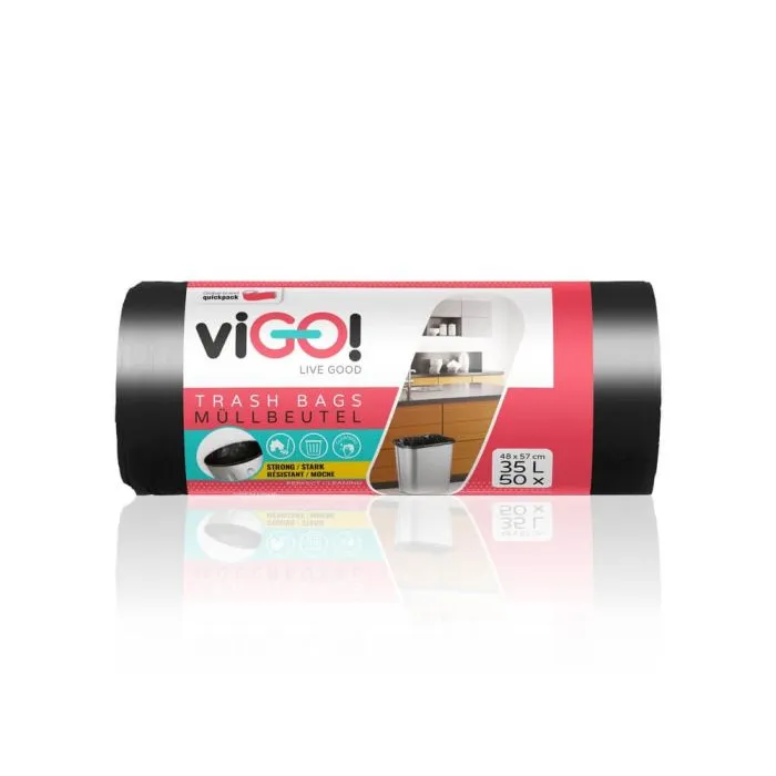 viGО! Торби за отпадъци Standard черни 35 L х 50 броя