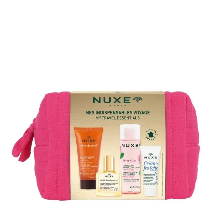 Nuxe My Travel Essentials Промо комплект за път ''Заблестете с Nuxe 2025'' + Подарък: Несесер