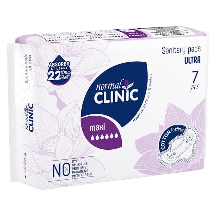 Normal Clinic Ultra Cotton Maxi Дамски превръзки х7 бр
