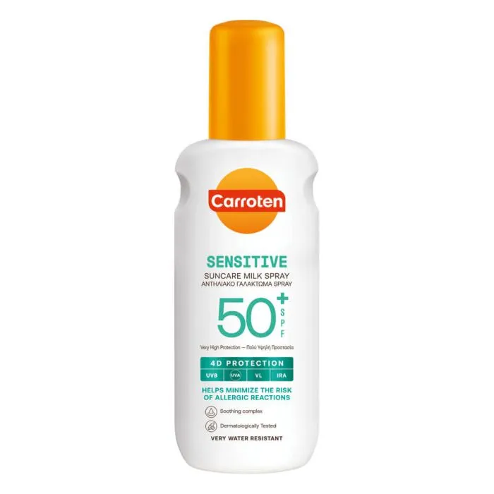 Carroten Sensitive Слънцезащитно мляко спрей SPF50+ 200 мл