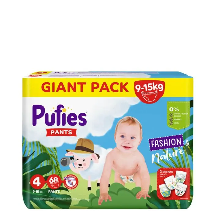 Пелени - гащички Pufies Pants Fashion & Nature 4 Maxi х 68 броя 